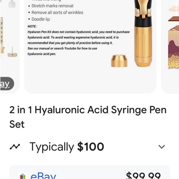 Black and Gold Hyaluronic Pen 🖤 - Picture 3 of 4